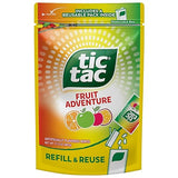 Tic Tac Bulk Fruit Adventure Refill Bag, On-the-Go Pocket-Sized Mints, Includes Empty Refillable Pack, 17.2 oz