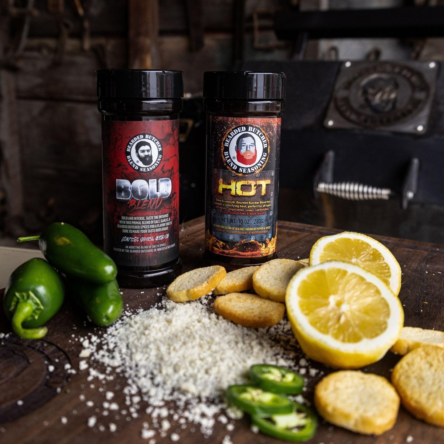 Bearded Butchers Sugar Free Hot & Mild 6-Pack Seasoning Bundle - Original, Bold, Hot, Chipotle, Butter & Cajun Blends - Gluten-Free, No MSG, No Sugar