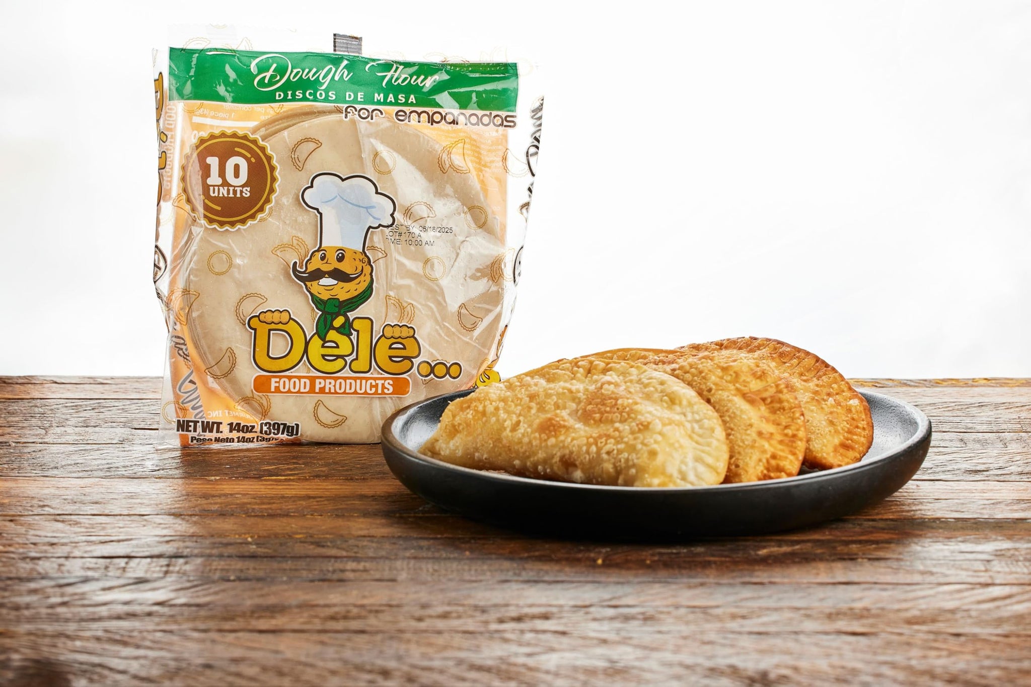 Dele Food Dough Discs for Empanada - Frozen Empanadas Dough Rounds Made with Wheat Flour, Easy to Fill and Seal for Homemade Empanadas, Pastry Shells