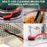 8 Pcs Crevice Cleaning Brush Set - Hard Bristle Cleaning Tools for Grout, Gaps & Narrow Spaces - Multi-Purpose Grout Brush, for Cleaning Bathroom