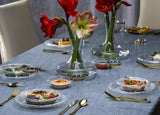 PLASTICPRO 7'' inch Premium Crystal Clear Disposable Plastic Party Plate Pack of 40