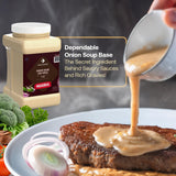 Dependable Food Onion Soup Base - Onion Flavor Consommé | 15 Oz. Resealable Jar | No MSG, Kosher | Perfect for Soups, Stocks, and Broths