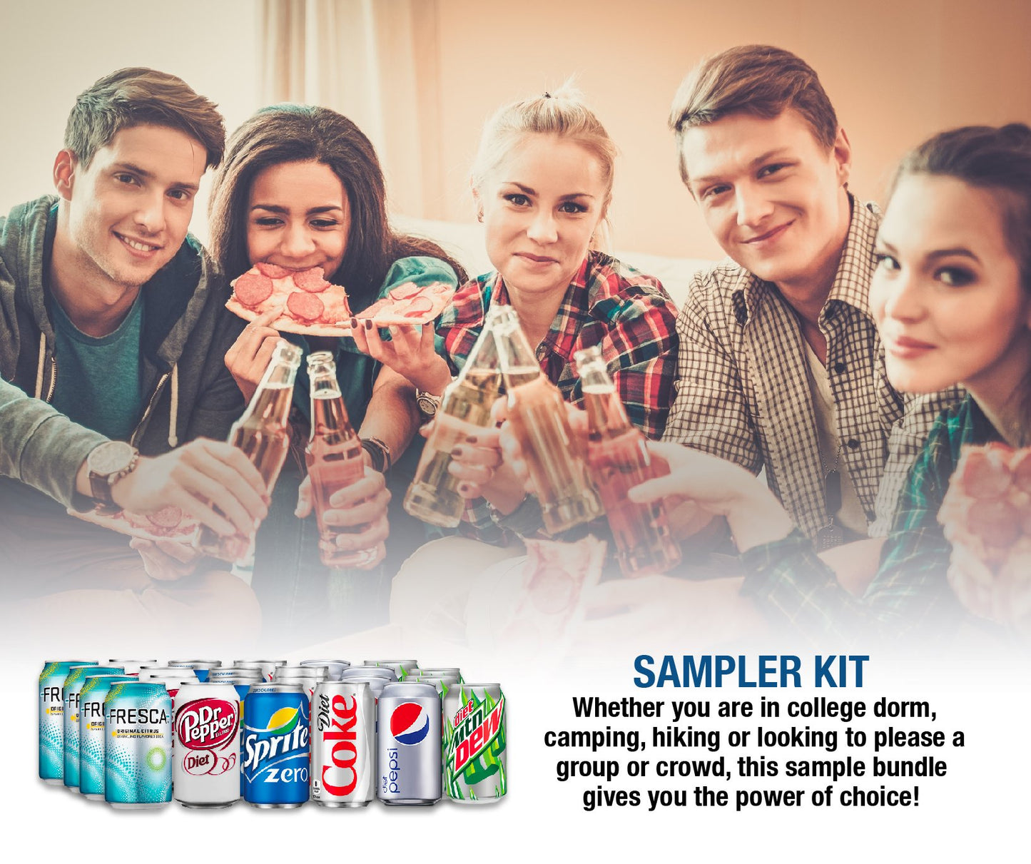 Soda Variety Pack - Assortment Popular Flavors - Home, Office or Party Refrigerator Restock Pack - By MaxPax (Diet Soda Variety, 24 Pack)