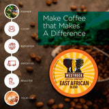 Westrock Coffee Company, East African Blend, Single Serve Coffee Cup, Medium-Dark Roast (80)