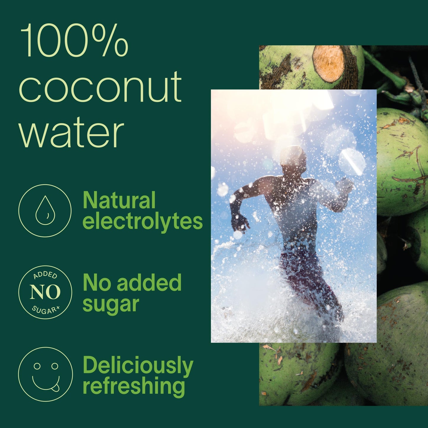 Zico 100% Coconut Water, No added Sugar, Refreshingly Delicious, Hydration with Electrolytes, 33.8 Fl Oz (Pack of 4)
