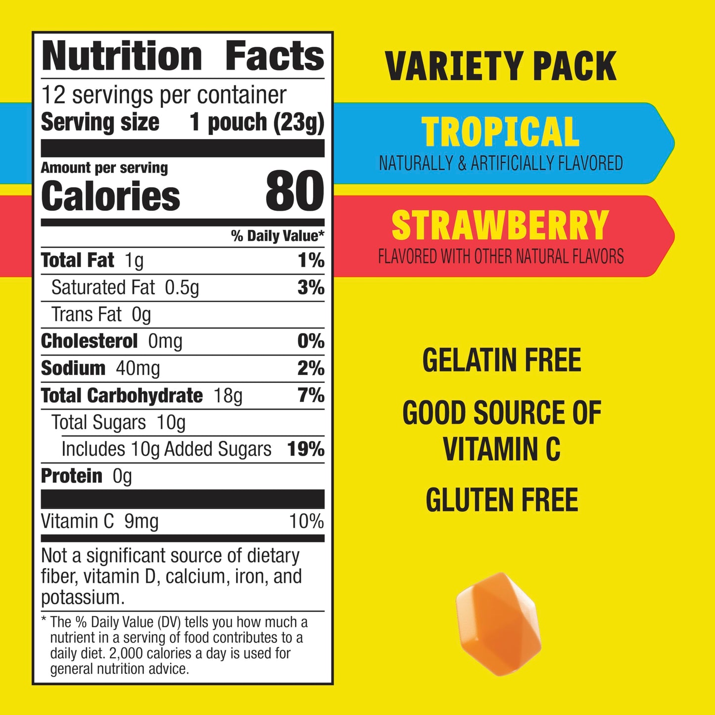 Gushers Fruit Flavored Snacks, Strawberry and Tropical Flavors, 12 ct