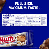 Baby Ruth Candy Bar with Chocolatey Caramel, Peanuts, and Nougat, 2 Piece Share Pack, 3.3 oz, Bulk 18 Pack