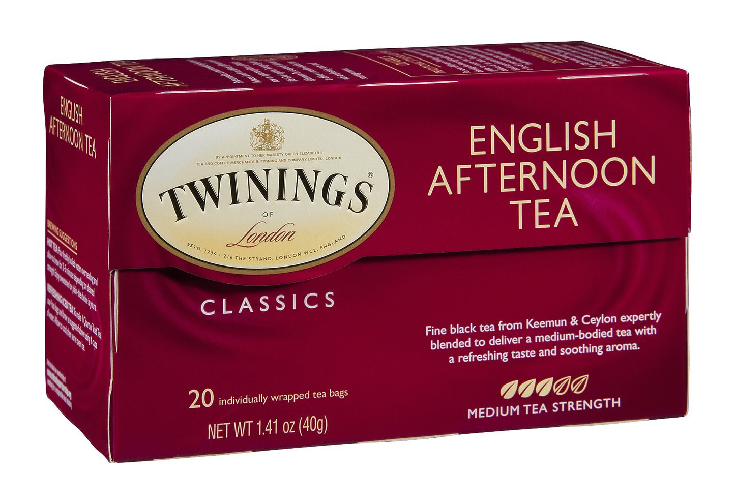 TWININGS TEA, English Afternoon Tea 20 Bags