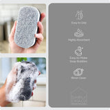 SIMPLYCASA Kitchen Dish Cleaning Sponges - Pack of 6 | Non-Scratch & Fast-Drying | Reusable Scrubbers for Kitchen & Household Use | Stylish Black
