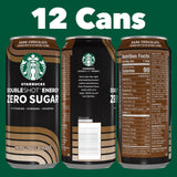 Starbucks Doubleshot Zero Sugar Coffee Energy Drink, Dark Chocolate, 15 fl oz Cans, (12 Pack), Zero Sugar, B Vitamins, Ginseng, Guarana, Iced Coffee