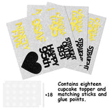 18pcs Black Gold Glitter Dessert Cupcake Pick for Straight Outta 1931 Cheer to 95 Years Old Theme Decor Supplies Happy 95th Birthday Party Decoration