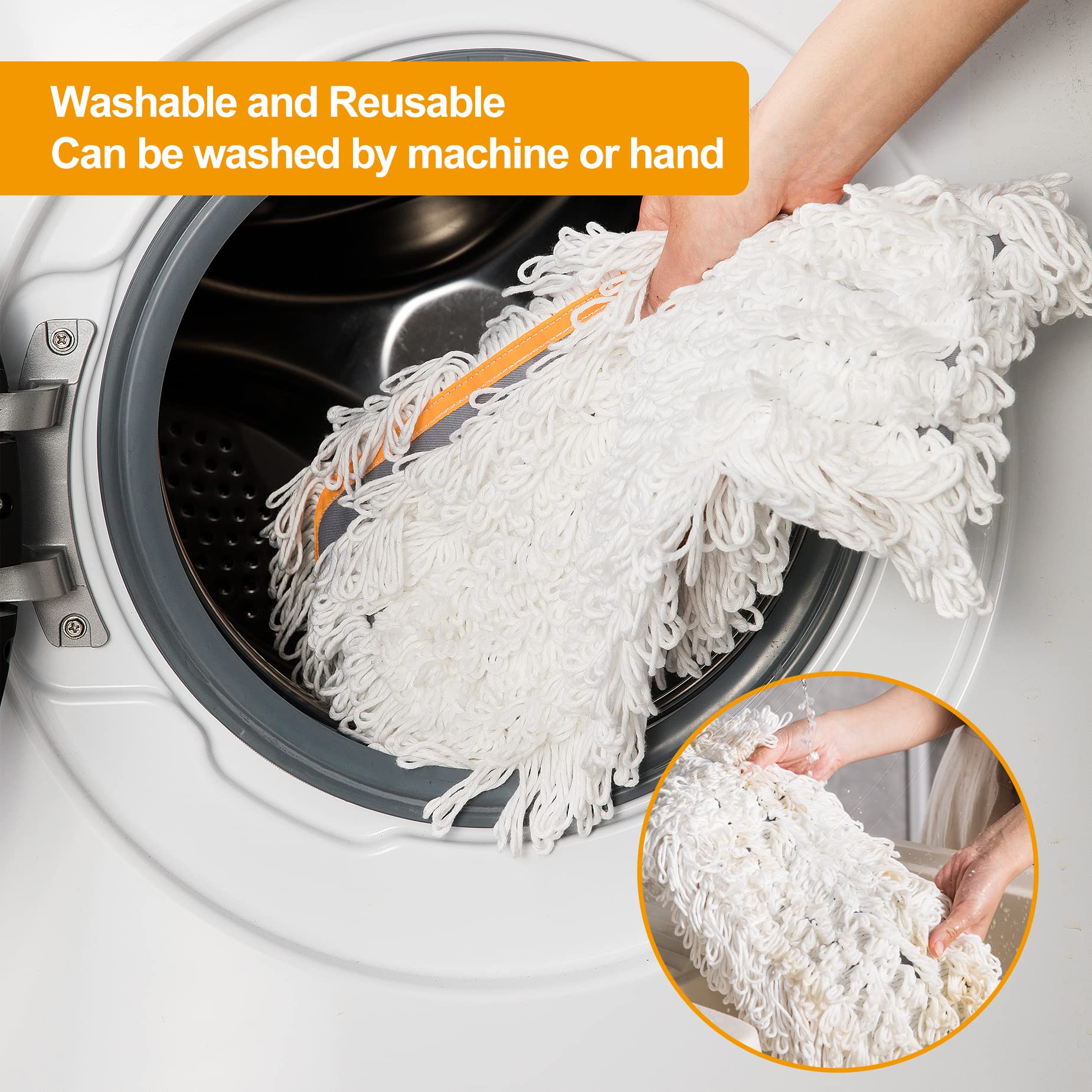 CLEANHOME 36" Commercial Dust Mops for Floor Cleaning Heavy Duty Floor Duster Mop with Long Handle Hotel Gym Household Cleaning Supplies for Hardwood