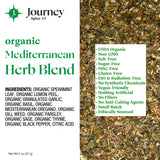 Organic Mediterranean Herb Blend by Journey Spice Co. | Gourmet Spice Seasoning Blend for Chicken, Pork, Vegetables, Tzatziki Sauce, Vegetables