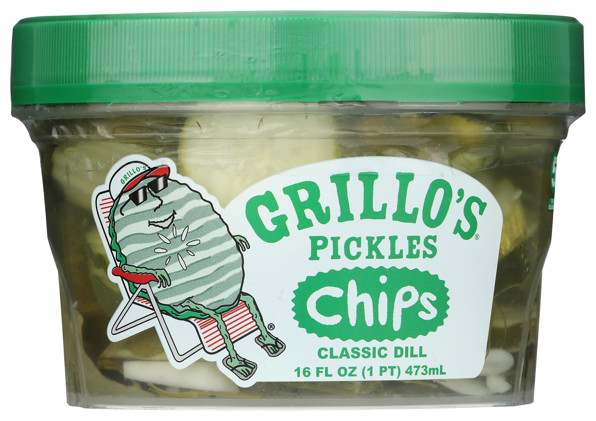 Grillos Pickles Classic Dill Pickle Chips, 16 FZ