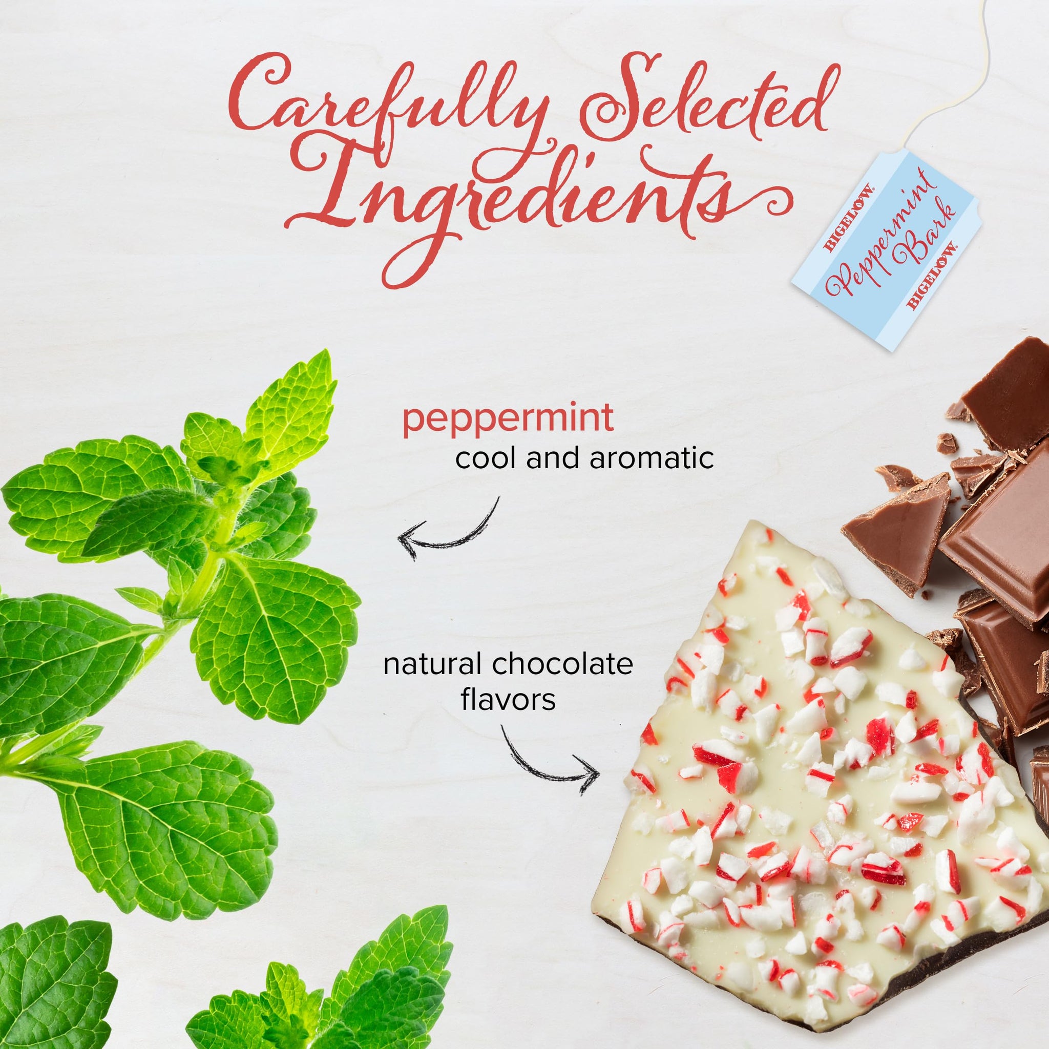 Bigelow Limited Edition Peppermint Bark Herbal Tea - 18 tea bags