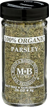 Morton & Bassett Organic Parsley, 0.28 oz - Non-GMO, Salt-Free, Fresh Herb for Garnishes, Soups & Mediterranean Dishes