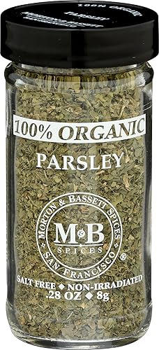 Morton & Bassett Organic Parsley, 0.28 oz - Non-GMO, Salt-Free, Fresh Herb for Garnishes, Soups & Mediterranean Dishes