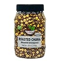 Desi Kitchen Roasted Chana (Chickpeas) Unsalted 8.8oz (250g) PET Jar ~ No Preservatives, Product of India, Great Snack, Ready to Eat