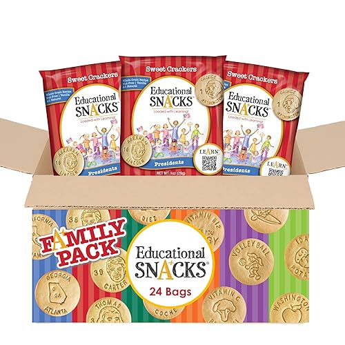 EDUCATIONAL SNACKS - U.S. Presidents Edition | Nut-Free, All-Natural Educational Snacks for Kids | Discover U.S. Presidents & the White House