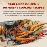 52USA Star Anise Whole 4oz, Non-GMO Verified Dried Chinese Star Anise Pods, Premium Spice for Asian Cooking, Baking & Herbal Tea