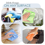 Hearth & Harbor Microfiber Cleaning Cloth, Microfiber Towels for Cars 12 Pack Washcloths, Blue Cleaning Rags, Reusable Microfiber Towel, Microfiber