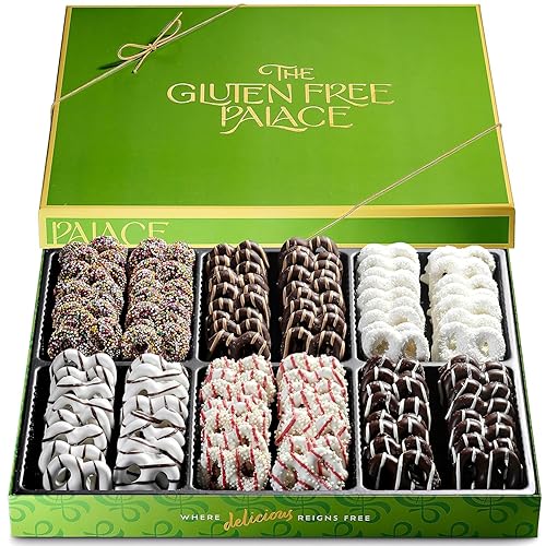 Gluten Free Palace Chocolate Covered Pretzels Gift Box - Gourmet Gluten Free Father's Day Chocolate Pretzels Gift Basket - Sweet & Salty Crunchy Treat