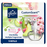 Glade PlugIns Refills with CustomScent Technology, Melon & Cherry Blossom, 5 Refills