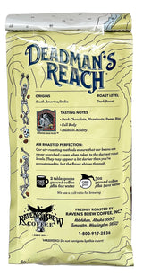 Raven's Brew Coffee High Caffeine Coffee Dark Roast Whole Bean - Deadman's Reach 2-pack of 12oz