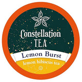 Constellation Tea Lemon Hibiscus Tea Pods Compatible with K Cup Brewers Including 2.0, (Lemon Burst) 40 Count
