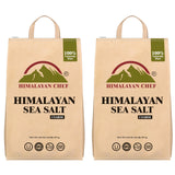 Himalayan Chef Sea Salt, Coarse Grain, 640 Ounces Mineral Salt, Pure & Natural Sun Dried Sea Salt, Unrefined, Gluten Free, Grinder Refill Sea Salt
