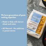 DeLallo Farfalle Pasta, Bow-Tie Shape, Made in Italy, Bronze Cut, Made with Only 100% Durum Wheat Semolina Flour, All Natural, Kosher, Non-GMO, Vegan