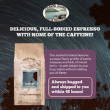 Camano Island Coffee Roasters Decaf Espresso Blend, Whole Bean 1lb, Fresh Dark Roast Swiss Water Processed, USDA Organic, Fairly Traded, Shade Grown