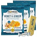Honees Candy Honey & Ginger 2.85 oz (Pack of 3) - Honey Ginger Candy - Soothing Filled Drops - Individually Wrapped Candies for Home or Office - 4