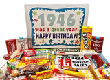 RETRO CANDY YUM ~ 1946 80th Birthday Gift Box of Nostalgic Retro Candy from Childhood for 80 Year Old Man or Woman Born 1946