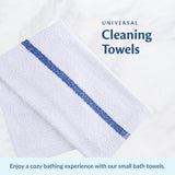 Groko Textiles Universal Cleaning Towels, Bulk 24 Pack, 16” X 19” 100% Cotton Fully Bordered Commercial Grade Terry Weave Cloth Bar Mops for Everyday