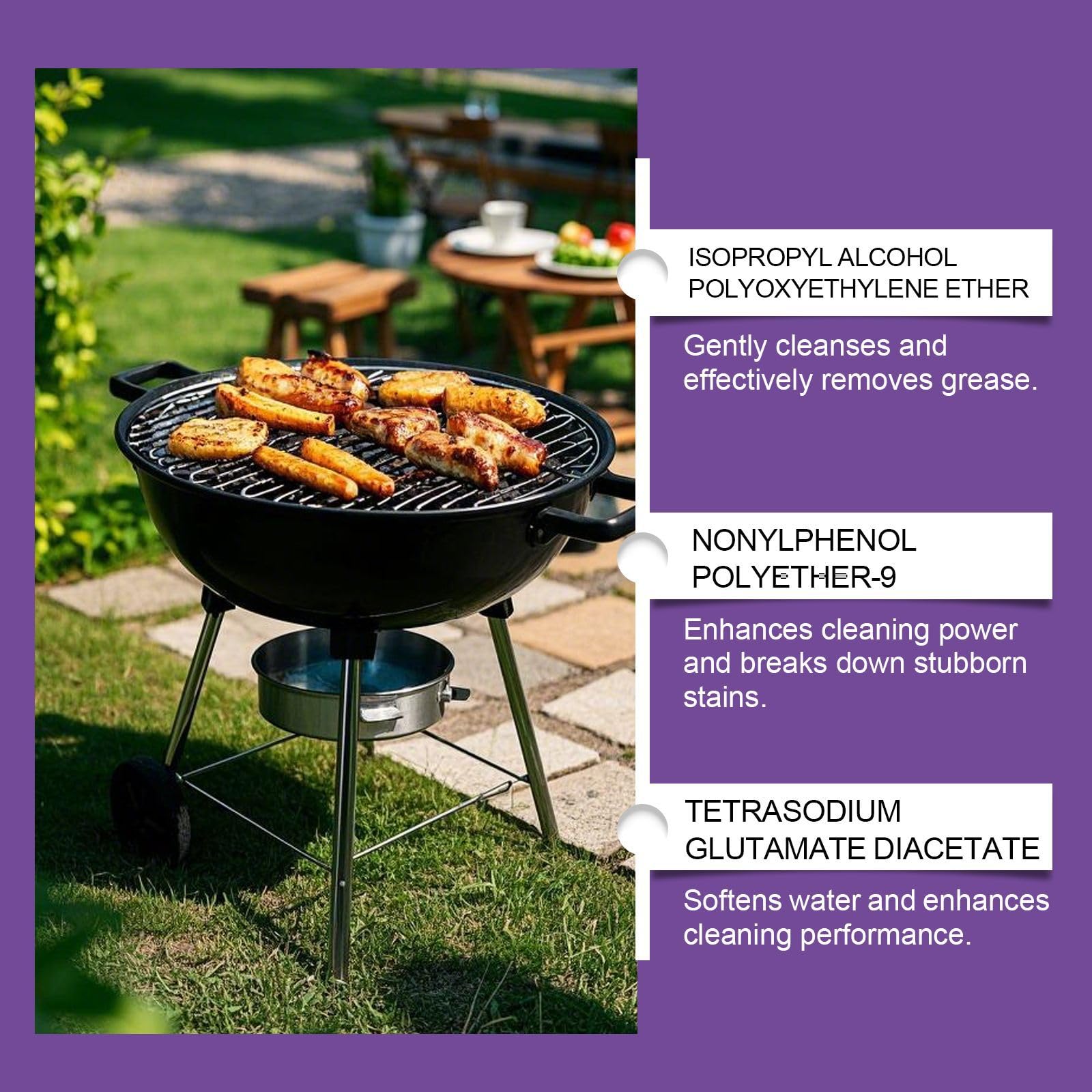 Yszbiay Grill Cleaner Spray, Heavy Duty Grill Degreaser for Outdoor Grill & Grates, Removes Grease & Burnt Food, Kitchen Cleaner for Stove Top, Drip