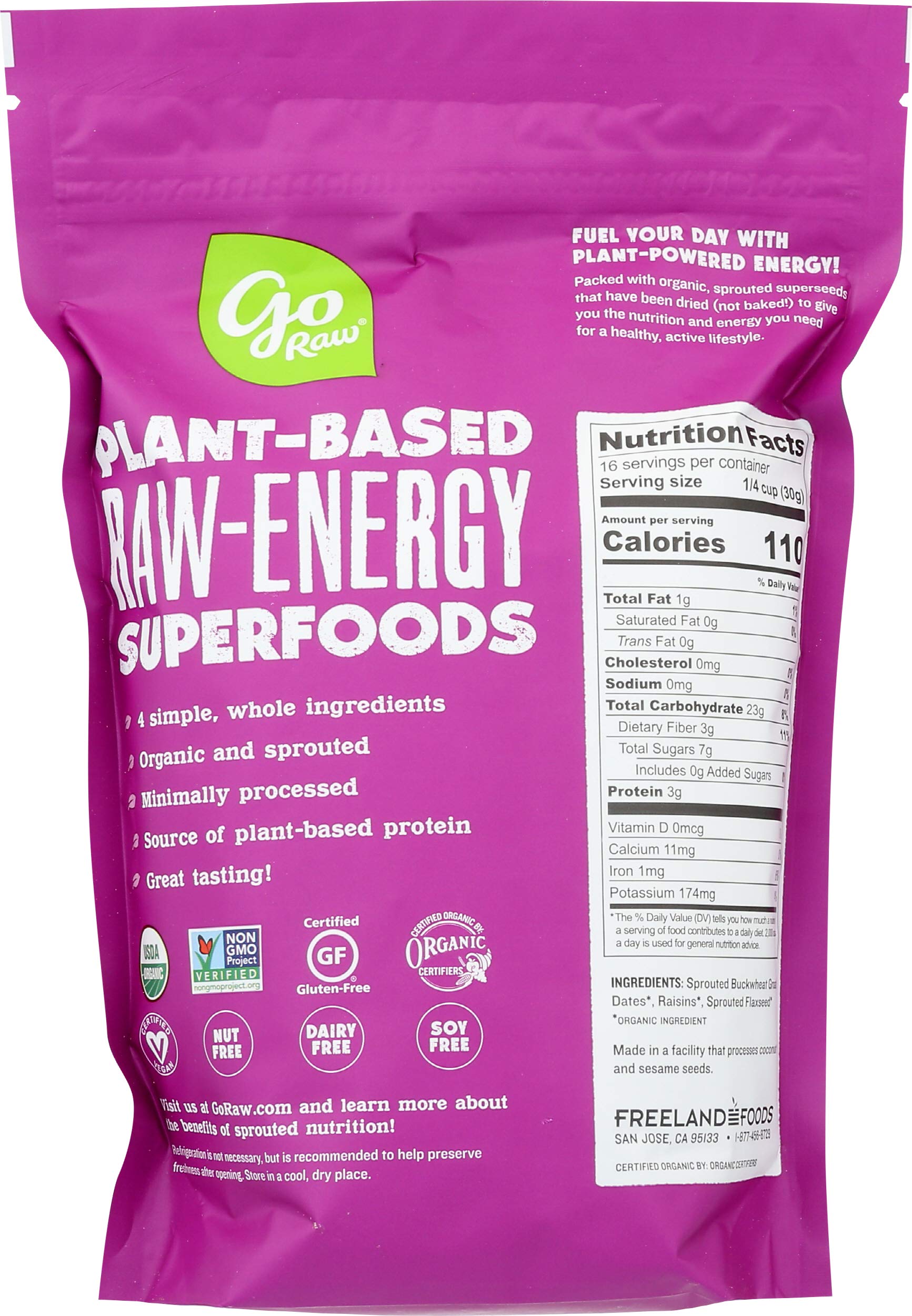 GO RAW GRANOLA RAISIN SPROUTED 16OZ