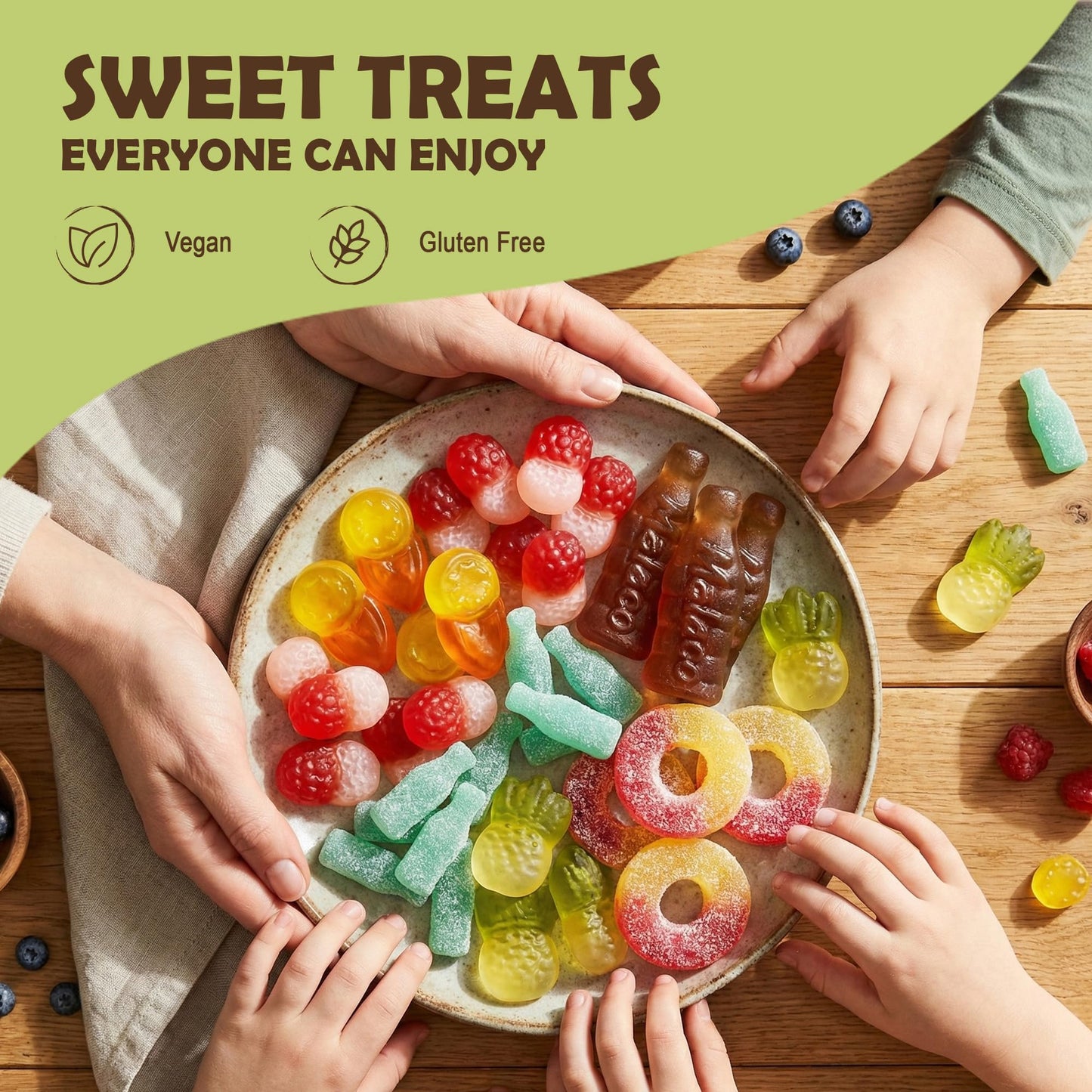 Assorted Swedish Candy Variety Pack - 1.6LB - Sweet & Sour Summer Mix, Super Sour Power, Nordic Love, Chewy Fizzy & Foam Party Gummies - Fruity, Tangy