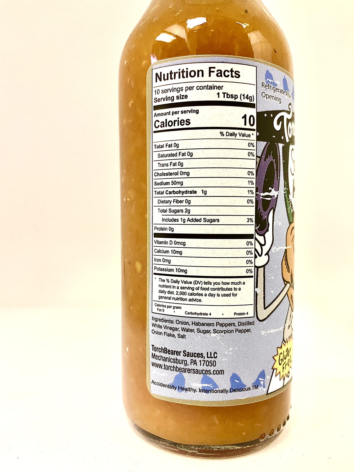 Torchbearer Sauces Sweet Onion Habanero (Spicy), 5 Ounces, All Natural, Vegan, Extract-Free, Made in USA and Featured on Hot Ones! (5 oz, 1)