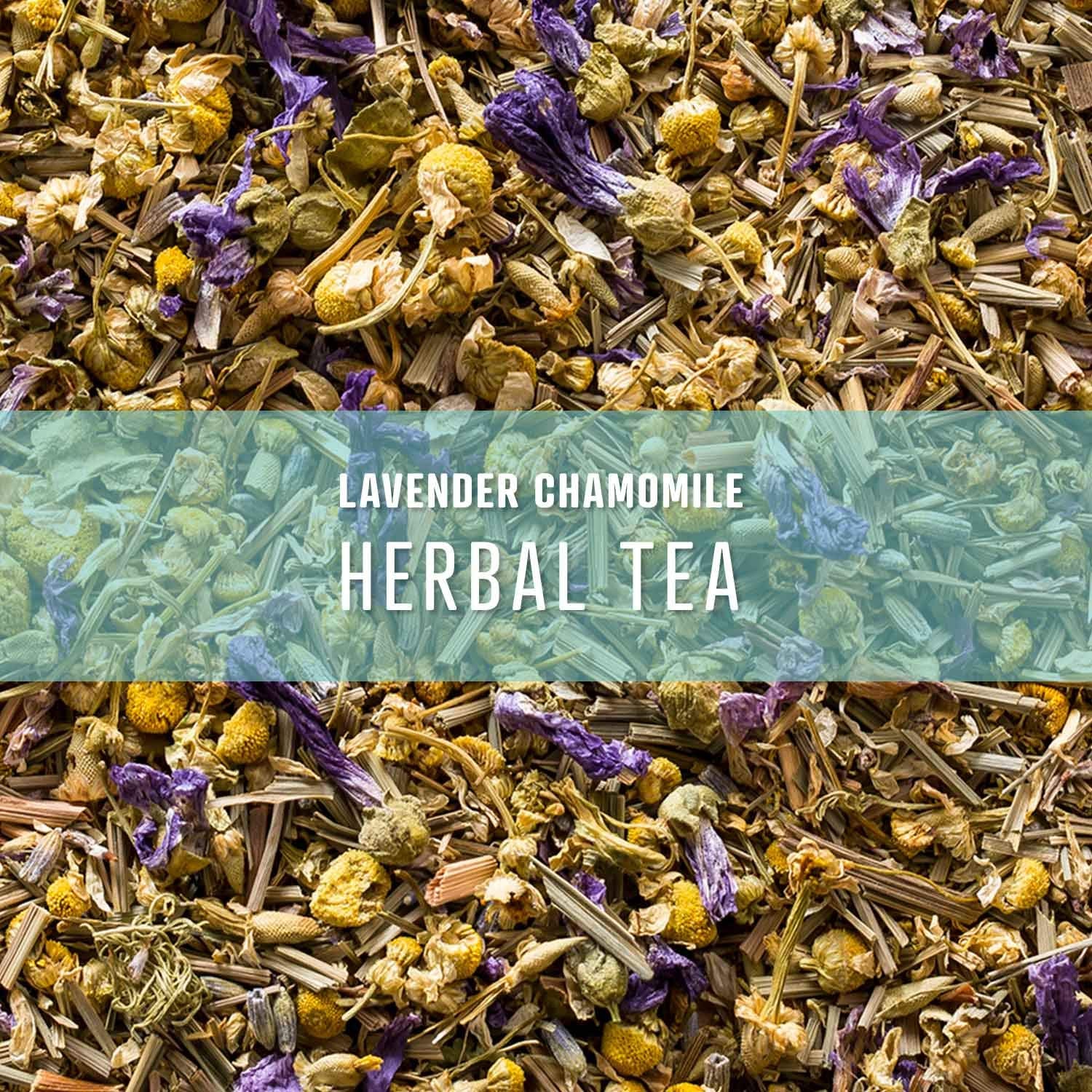 Elevate Lavender Chamomile Loose Leaf Herbal Tea - Caffeine Free, 2 oz Pouch - 25 Cups, Hot & Iced