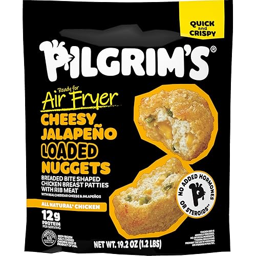 Pilgrim’s® Cheesy Jalapeno Loaded Nuggets | Fully Cooked | 12 G Protein | Frozen |1.20 LB