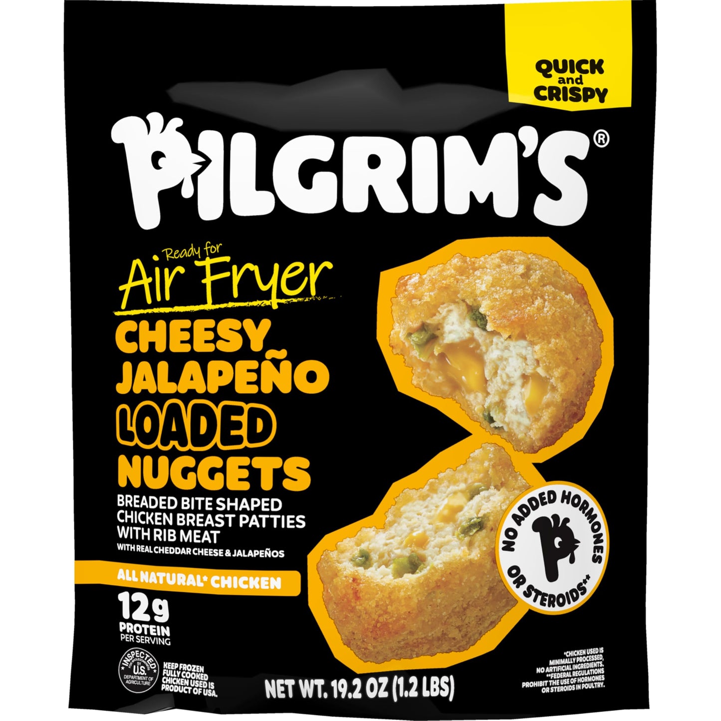 Pilgrim’s® Cheesy Jalapeno Loaded Nuggets | Fully Cooked | 12 G Protein | Frozen |1.20 LB