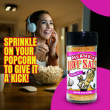 ASS KICKIN' Hot & Spicy Garlic Salt - 4oz. Shaker Jar - Perfect Flavored Salt for Popcorn Seasoning, Margarita Salt and French Fry Seasoning - Premium