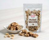 Peanut Squares - 1 lb of Fresh Sweet Crunchy Delicious Roasted Bite Size Snack