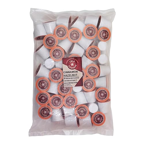 Lola Savannah Cinnamon Hazelnut Caffeinated Coffee Pods Flavored Coffee in Pod Shaped Containers, 50 Count
