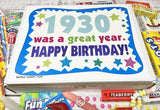 RETRO CANDY YUM ~ 1930 96th Birthday Gift Box of Nostalgic Candy from Childhood for 96 Year Old Man or Woman Born 1930