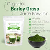 Z Natural Foods Organic Barley Grass Juice Powder - Made in USA, USDA Organic Nutrient-Dense Green Drink Mix for Energy, Detox with Amino Acids