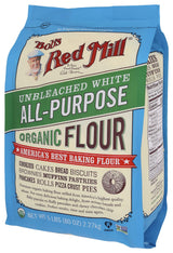 Bob's Red Mill Organic Unbleached All Purpose Flour, 5lb (Pack of 1) - Vegan, Kosher, Unbromated, Unenriched