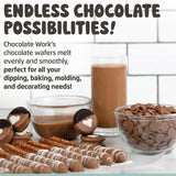 Chocolate Works Milk Chocolate Melting Chocolate Wafers, 2.5lb (Pack of 1)