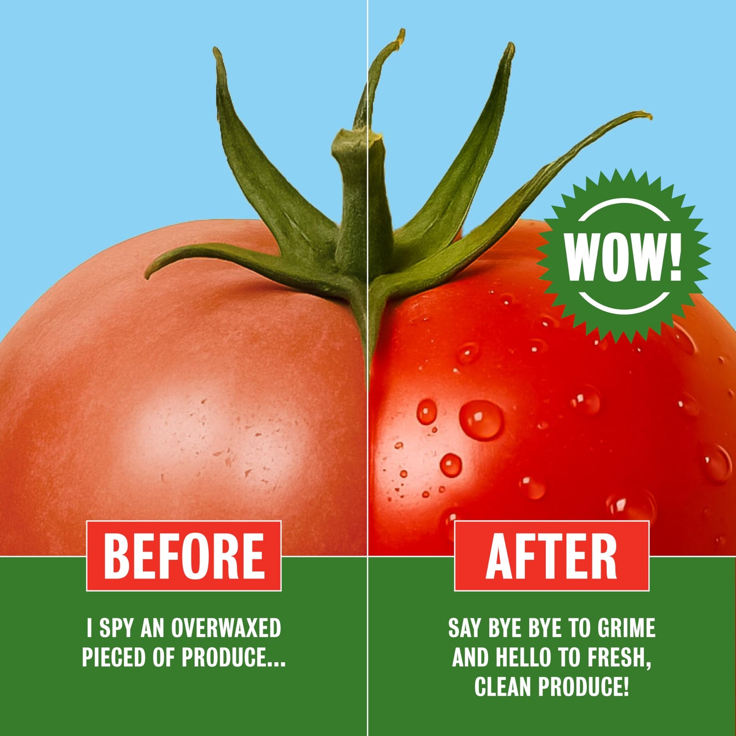 Rebel Green Fruit & Veggie Clean - Plant-Based Produce Cleaner - Natural Fruit and Vegetable Wash with No Aftertaste - Dirt & Grime Removal - Made